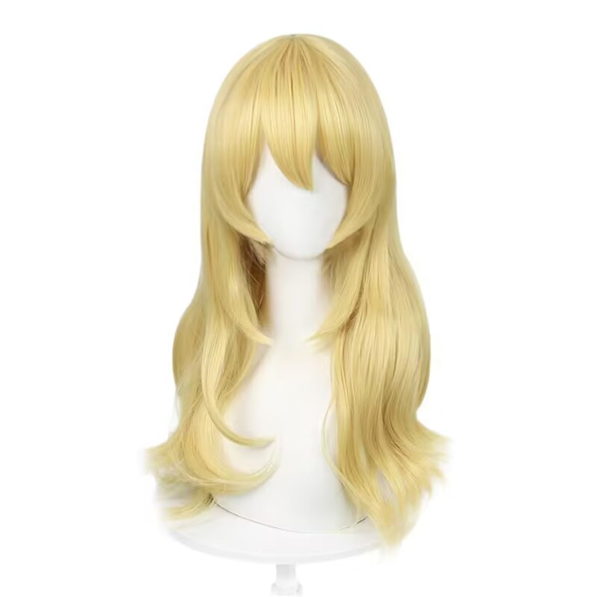 Women'S Yellow Accessories - 60 センチメートルロングイエローブロンドルース波状カーリー女性女の子ハロウィンパーティーコスプレ衣装ウィッグアニメボーイズアニメ