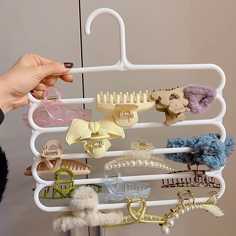 Women Accessories Display - 5 層髪爪収納ラックオーガナイザー大容量肥厚ヘッドバンドホルダー壁掛けヘアピンハンガースペース女性のための