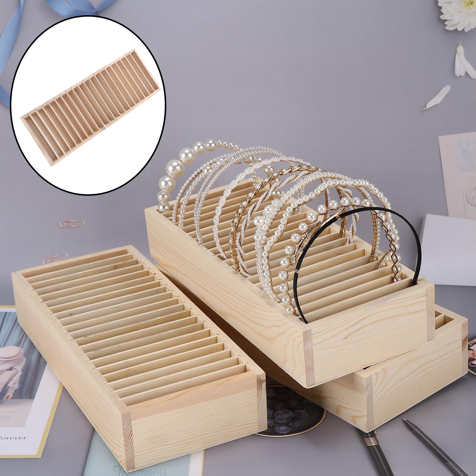 Women Accessories Display - 木製ヘッドバンドホルダーヘアアクセサリーネックレスオーガナイザーラック女性女の子