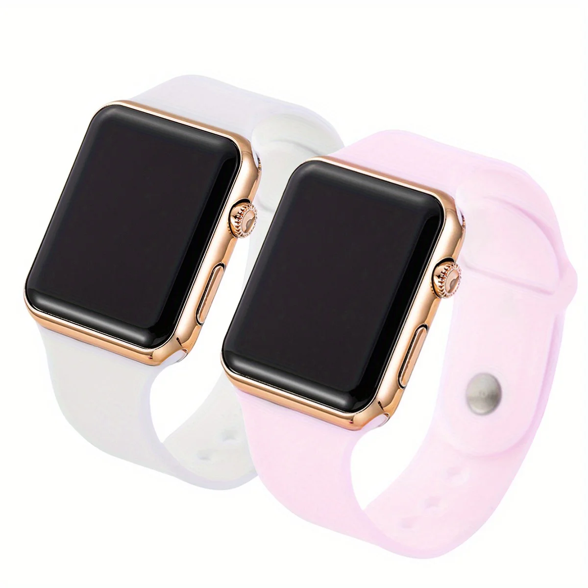 カップル用シリコンデジタル腕時計,LEDディスプレイ,電子ス - Women Accessories Display のレビューと価格