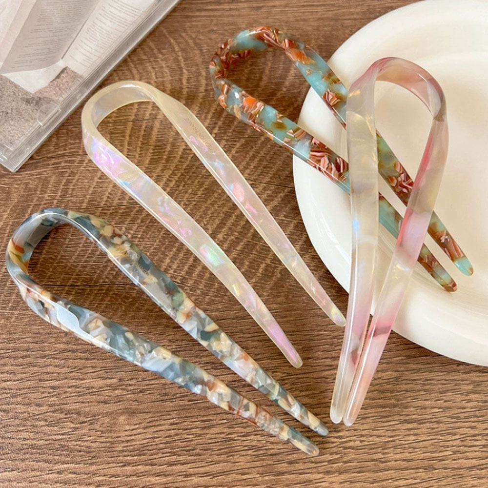 レトロなU字型ヘアクリップ レディース エレガントな気質 ポ - Hair Fork Stick のレビューと価格