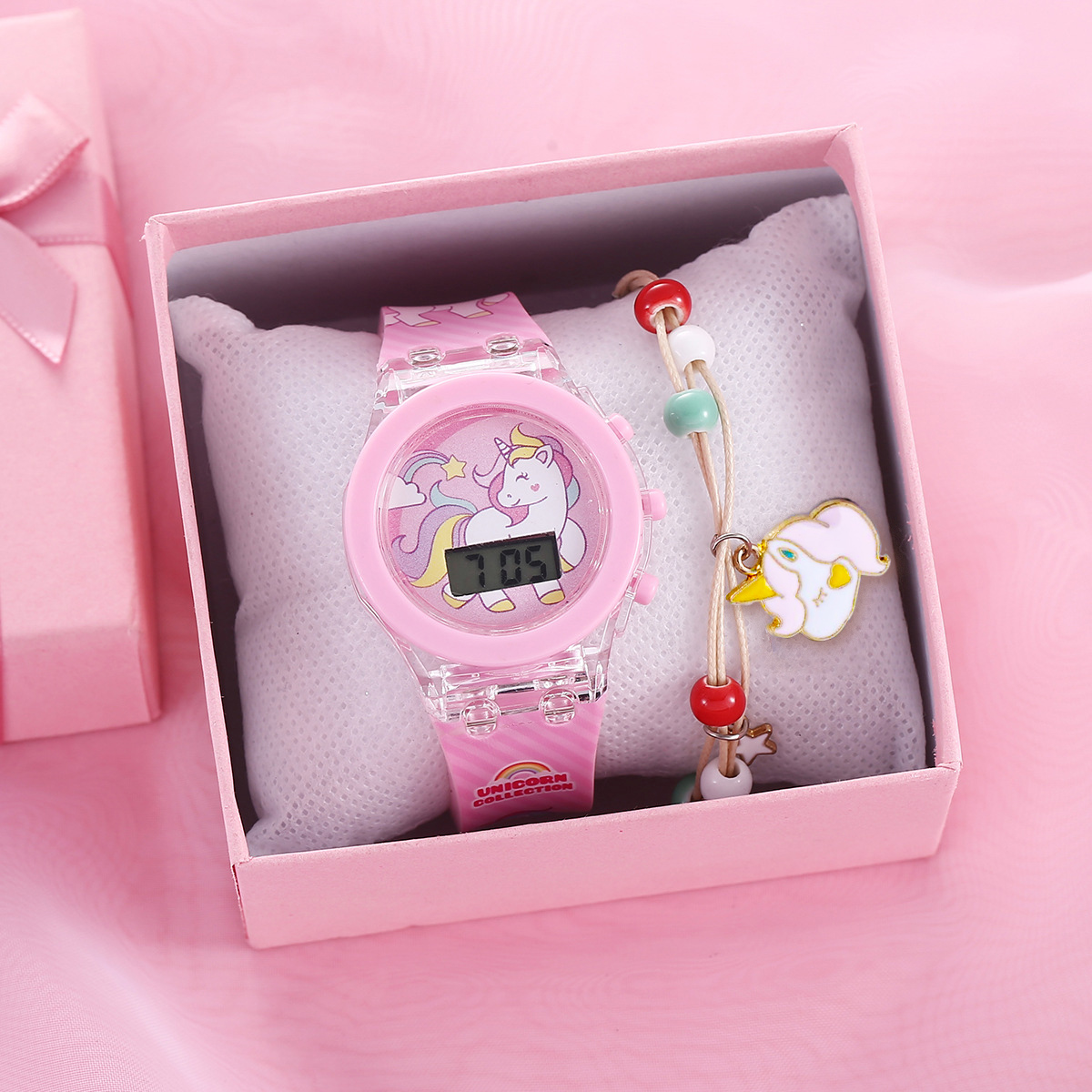 かわいいユニコーンガールズウォッチ、ブレスレットシリコンスト - Women Accessories Display のレビューと価格