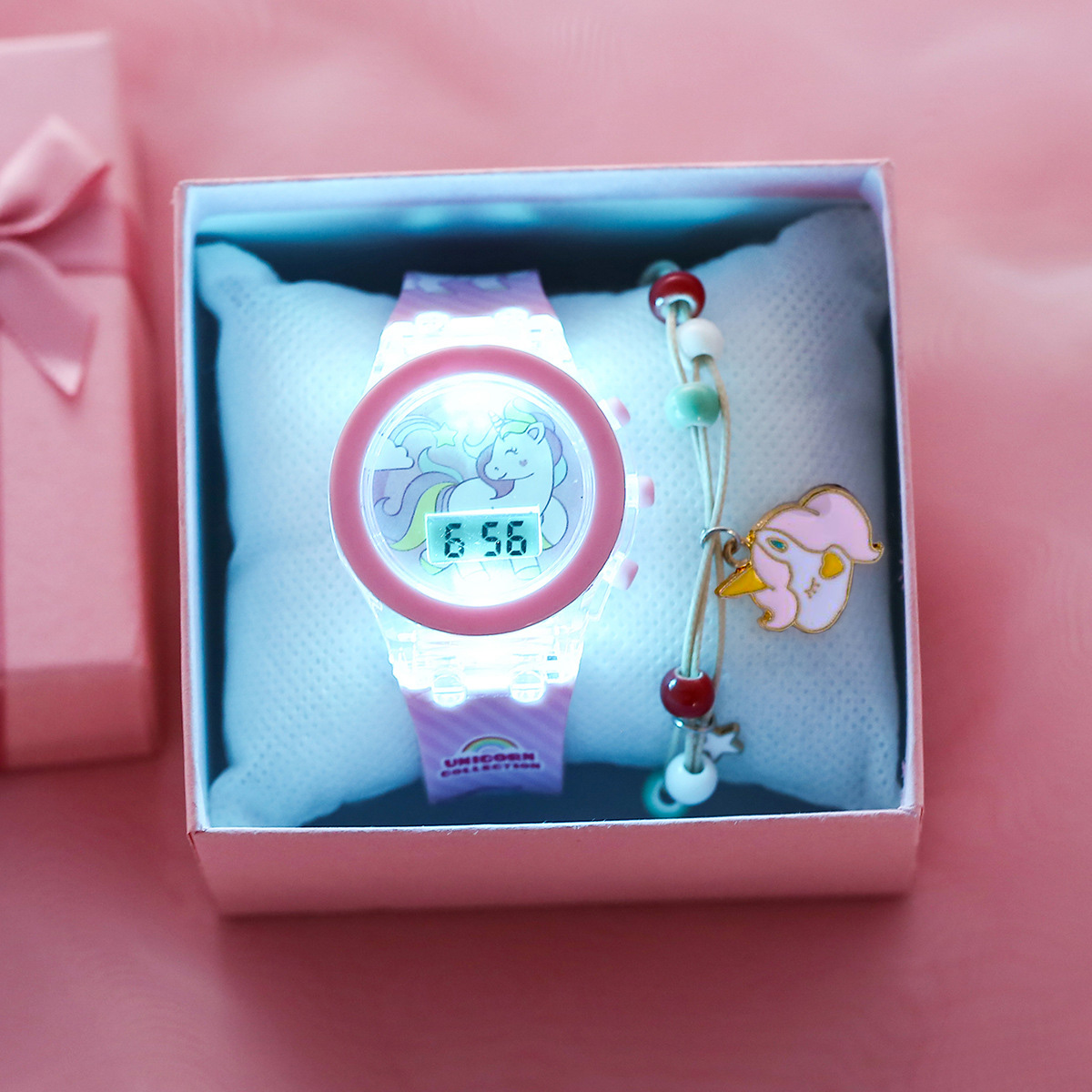 かわいいユニコーンガールズウォッチ、ブレスレットシリコンスト - Women Accessories Display のレビューと価格
