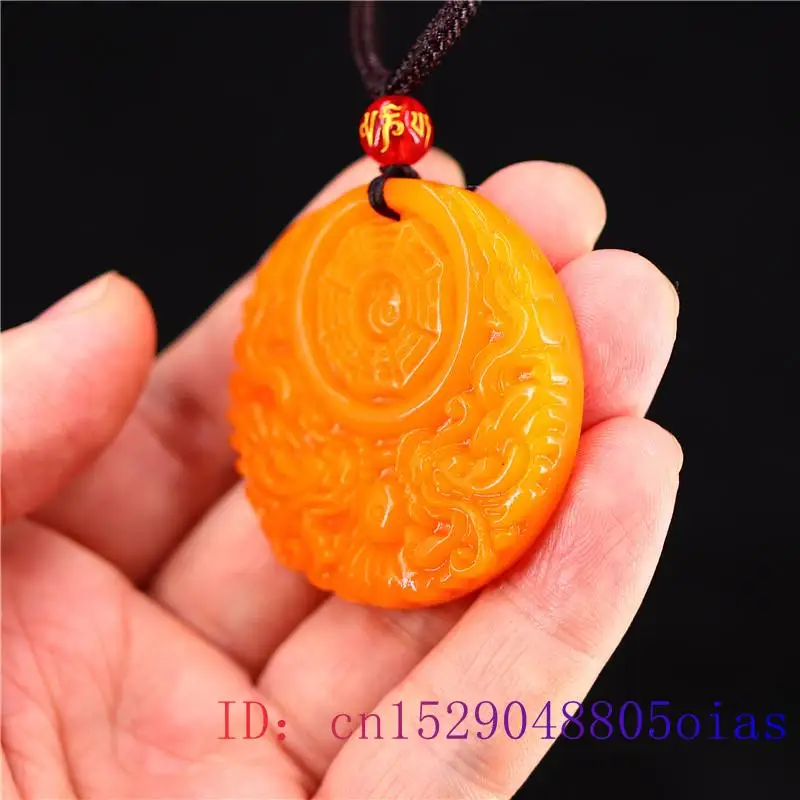 男性と女性のための中国の彫刻が施された黄色の翡翠のドラゴンペ - Women'S Yellow Accessories のレビューと価格