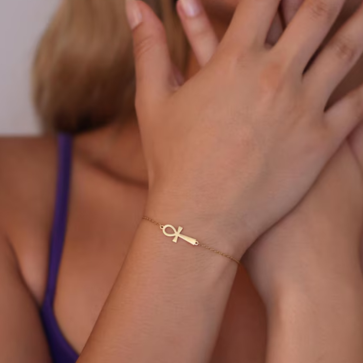 エジプトアンククロスブレスレット女性のためのヴィンテージゴー - Women Accessories Egypt のレビューと価格