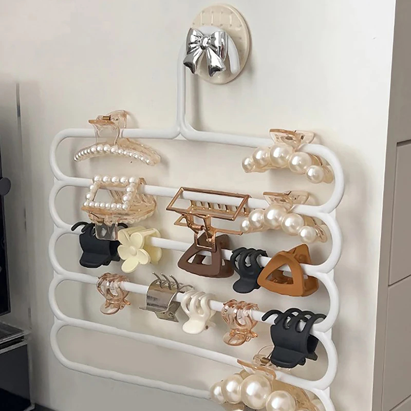 5 層髪爪収納ラックオーガナイザー大容量肥厚ヘッドバンドホル - Women Accessories Display のレビューと価格