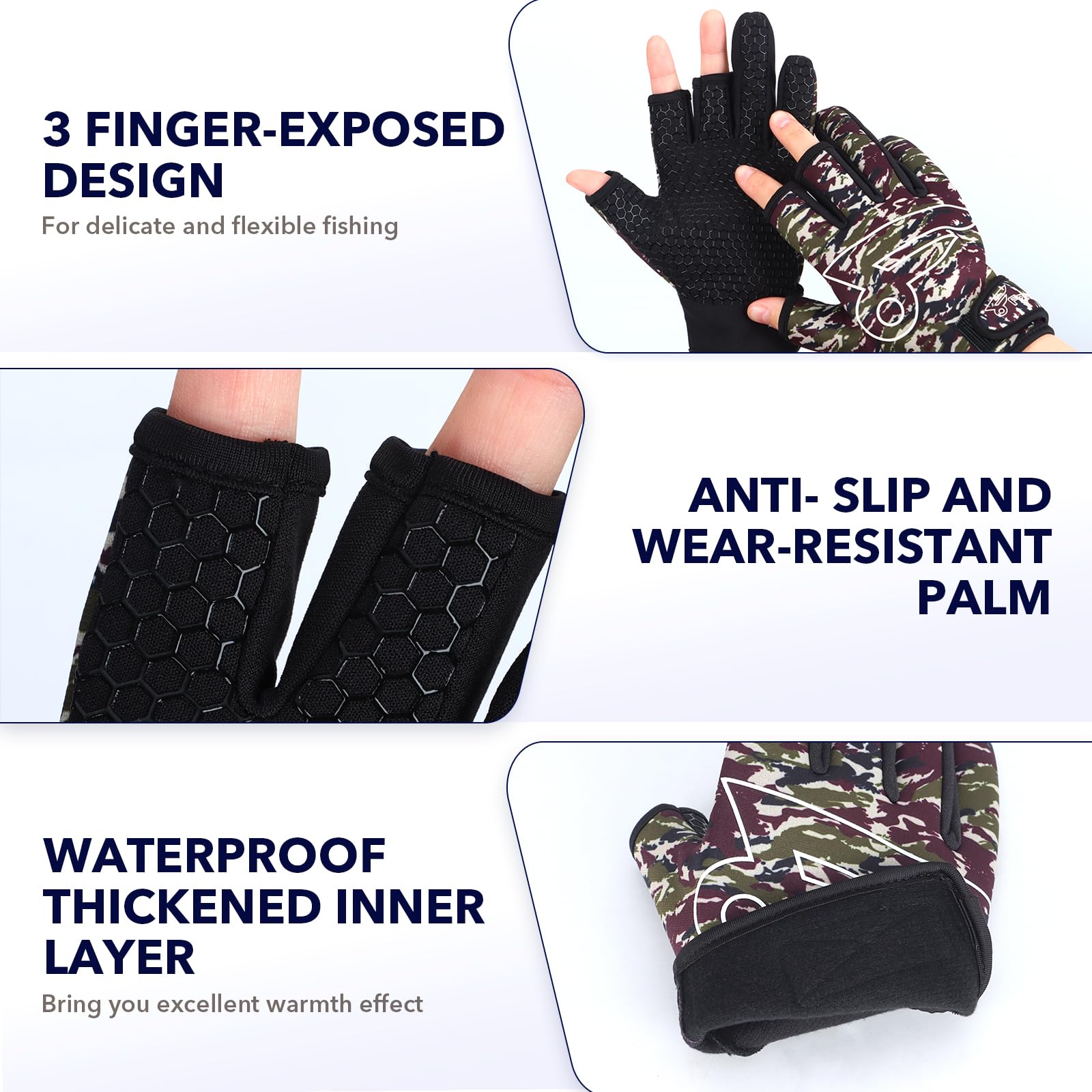 8Fans フィッシンググローブ - 指開きグローブ メンズ - Women'S Kayak Accessories のレビューと価格