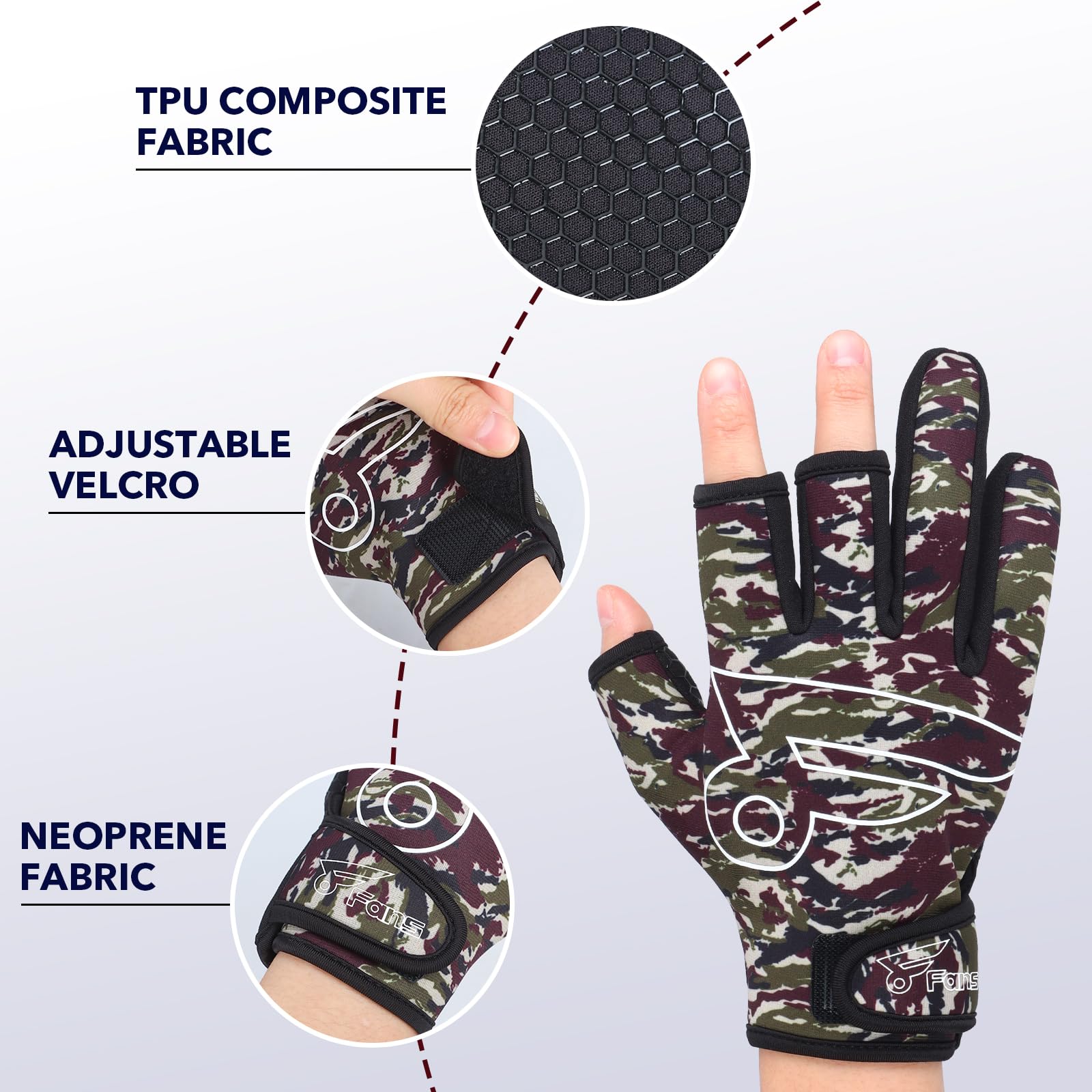 8Fans フィッシンググローブ - 指開きグローブ メンズ - Women'S Kayak Accessories のレビューと価格