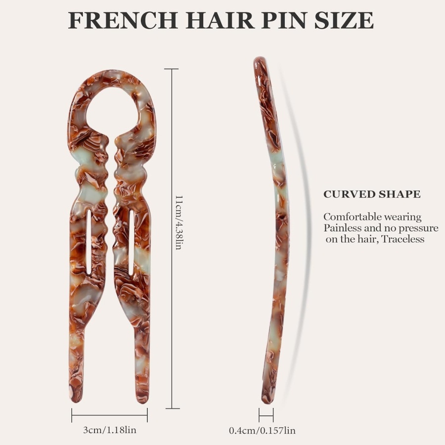 1PC 新モデル アクリル製 滑り止め付き 鋸歯状 U 字型 - Hair Fork Stick のレビューと価格