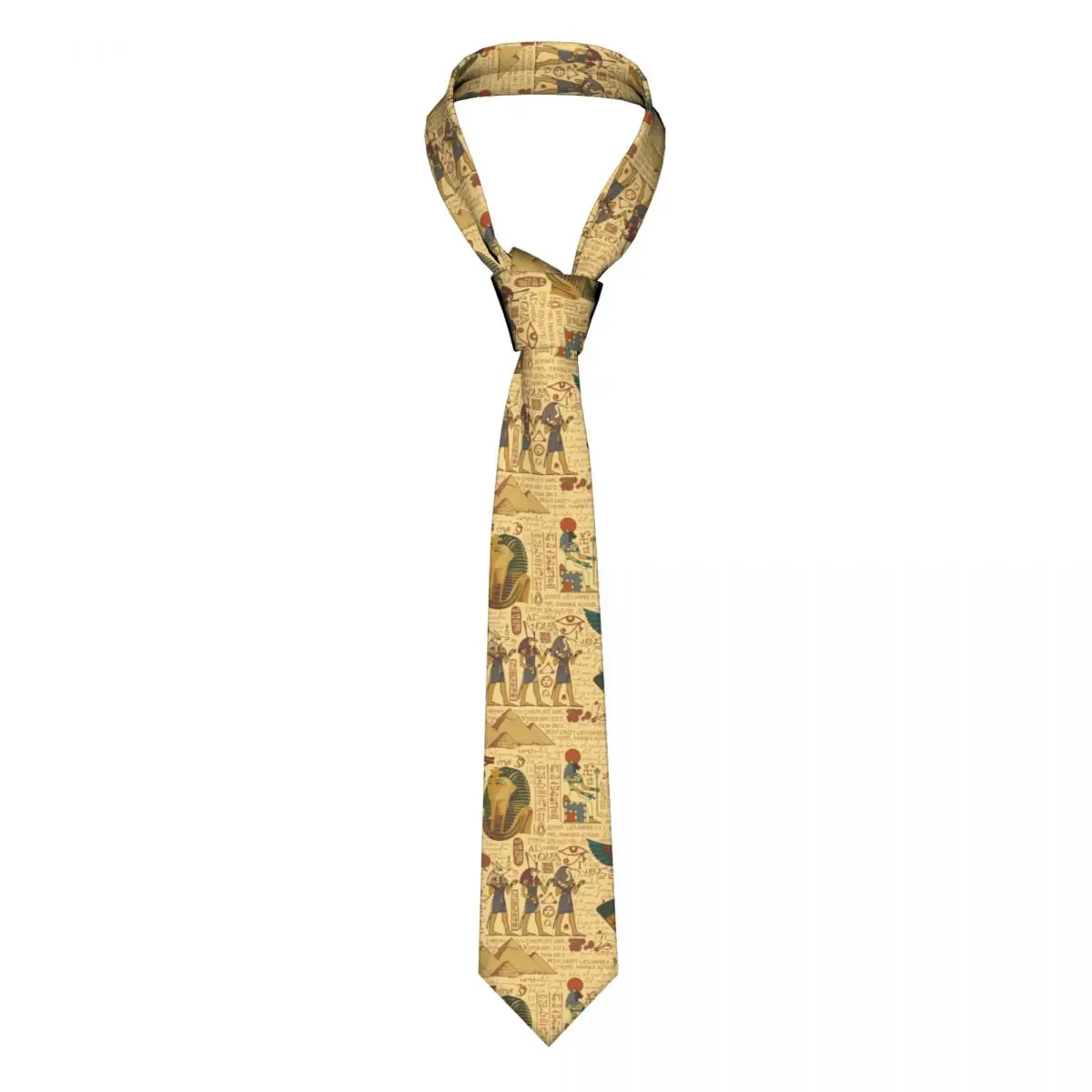 男性のための古代エジプトのテーマのスリムなネクタイ,カジュア - Women Accessories Egypt のレビューと価格